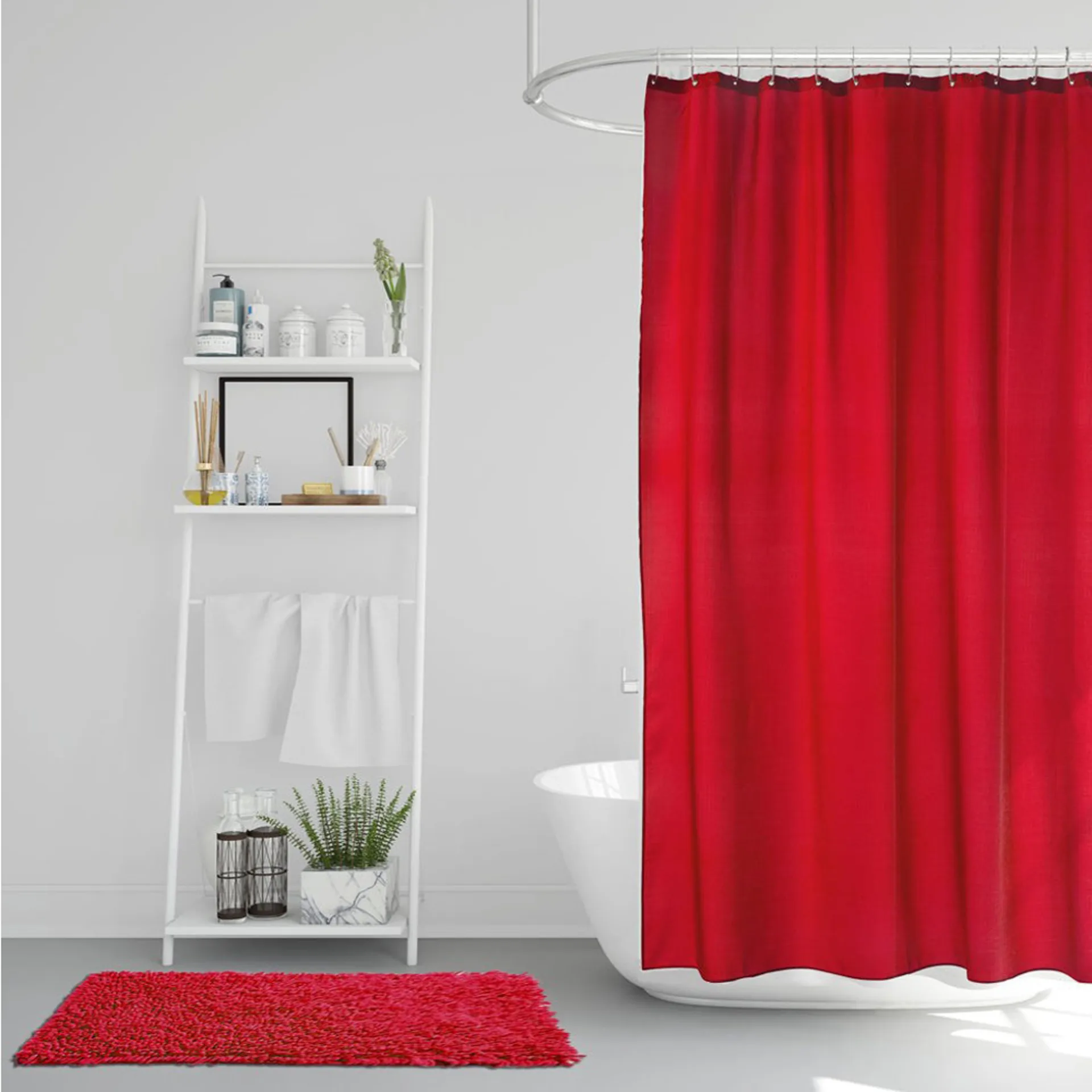 Rideau de douche Match, rouge Etol Design