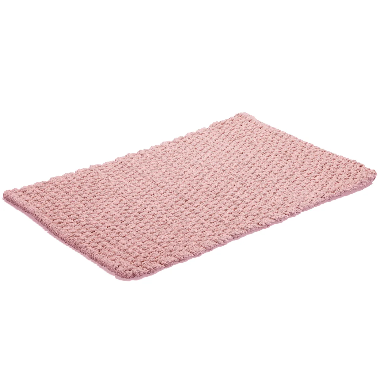 Etol Design Tapis Rope 70x120 cm Rose poussiéreux | Design Scandinave | Tapis de bain | Rose