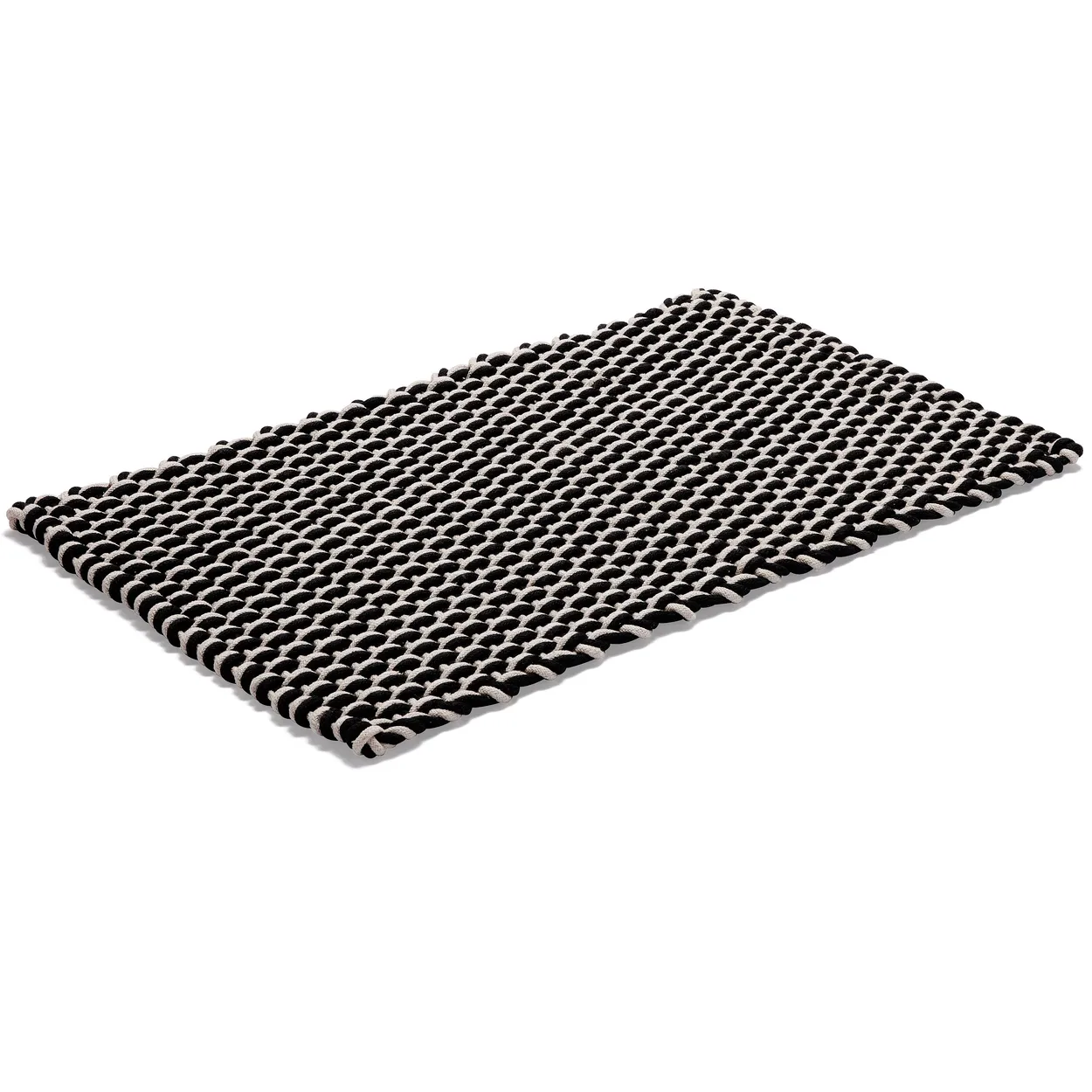 Etol Design Tapis Rope noir 50x80 cm | Design Scandinave | Tapis de bain | Noir