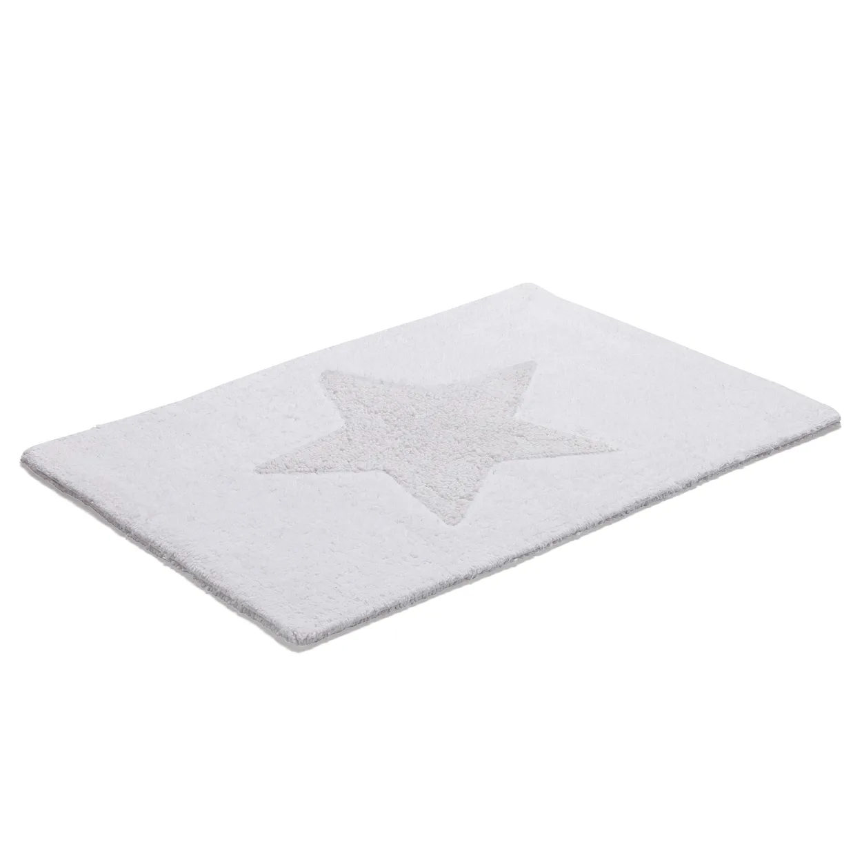 Etol Design Tapis Star petit blanc | Design Scandinave | Tapis de bain | Blanc