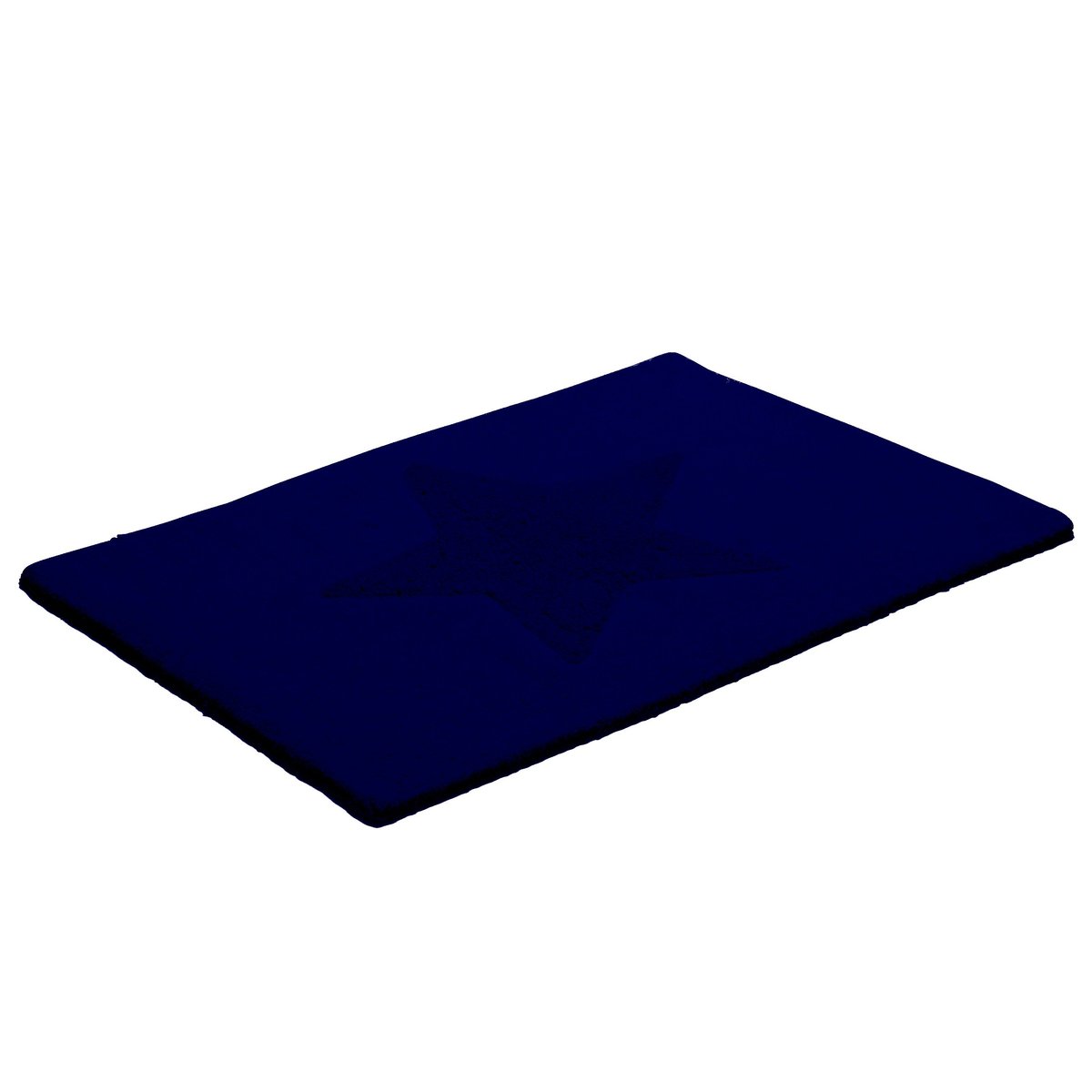 Etol Design Tapis Star petit bleu marine | Design Scandinave | Tapis de bain | Bleu