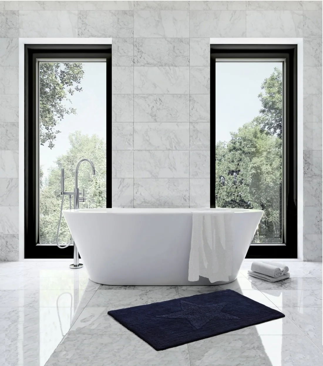 Tapis Star petit, bleu marine Etol Design