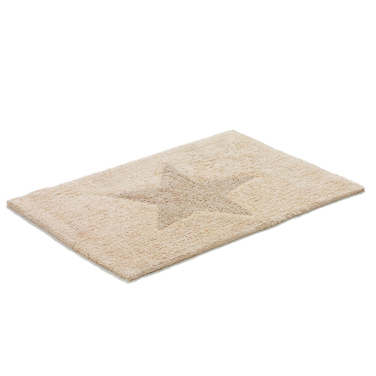 Etol Design Tapis Star petit écru | Design Scandinave | Tapis de bain | Beige