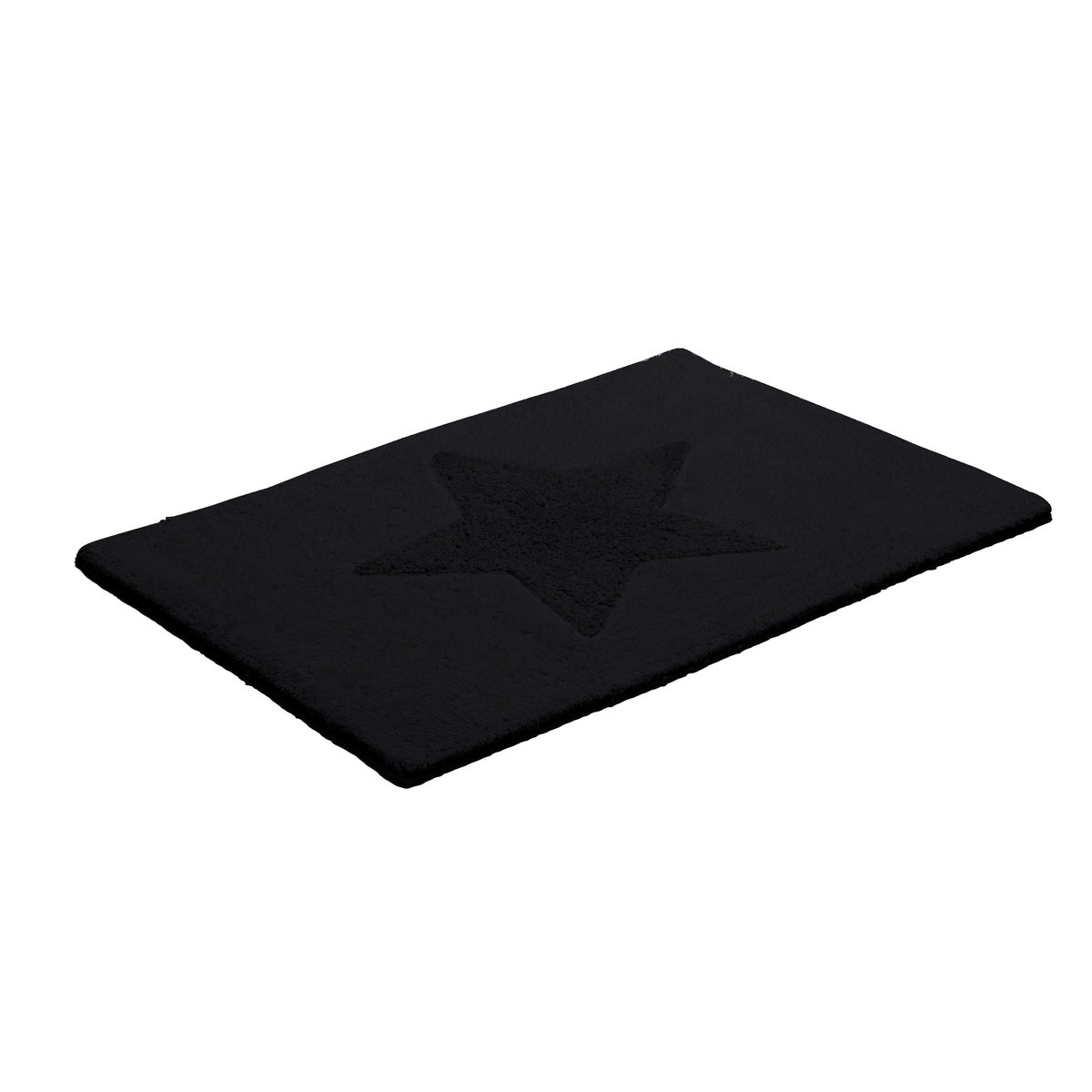 Etol Design Tapis Star petit noir | Design Scandinave | Tapis de bain | Noir