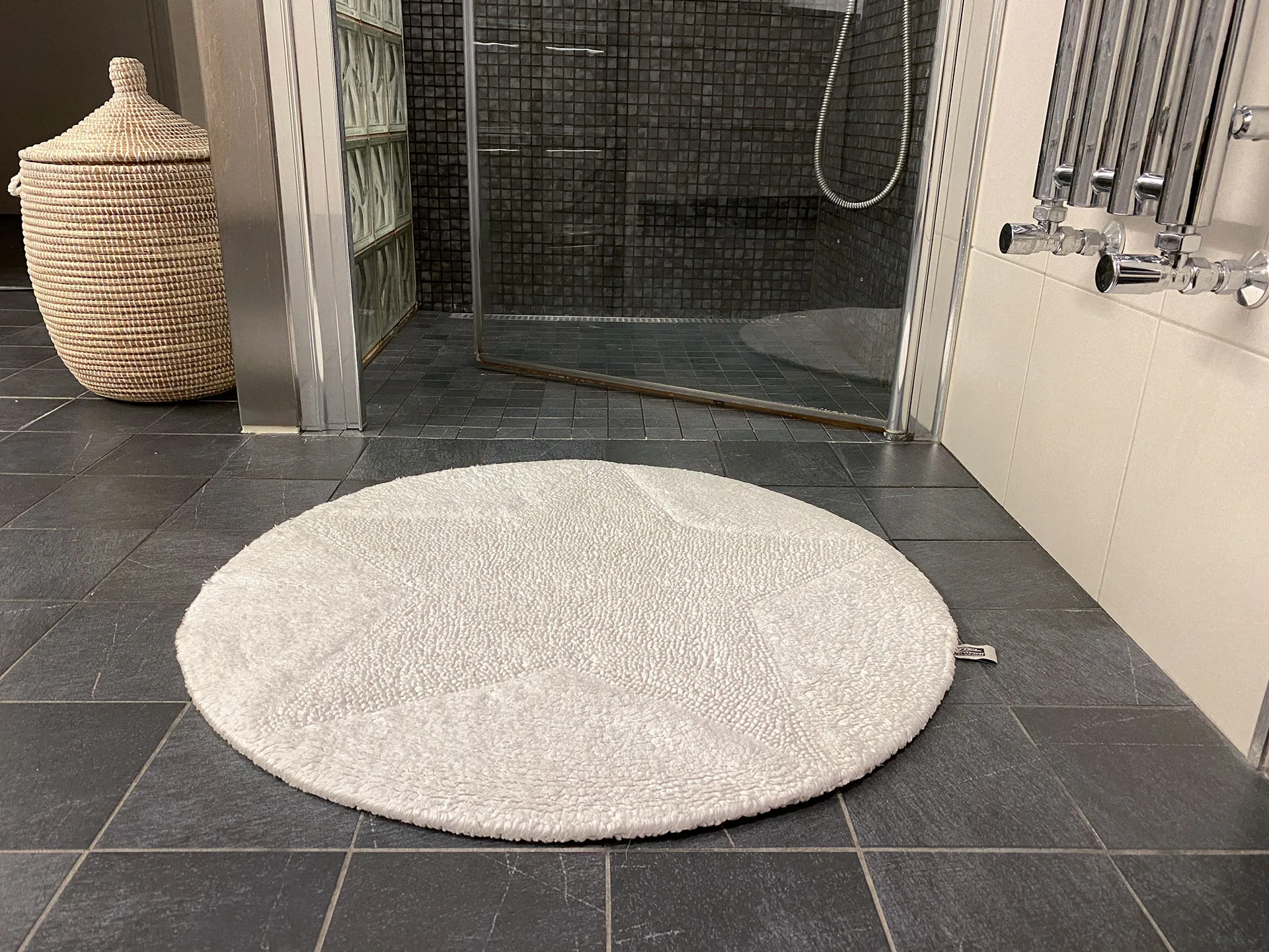 Tapis Star rond, blanc Etol Design