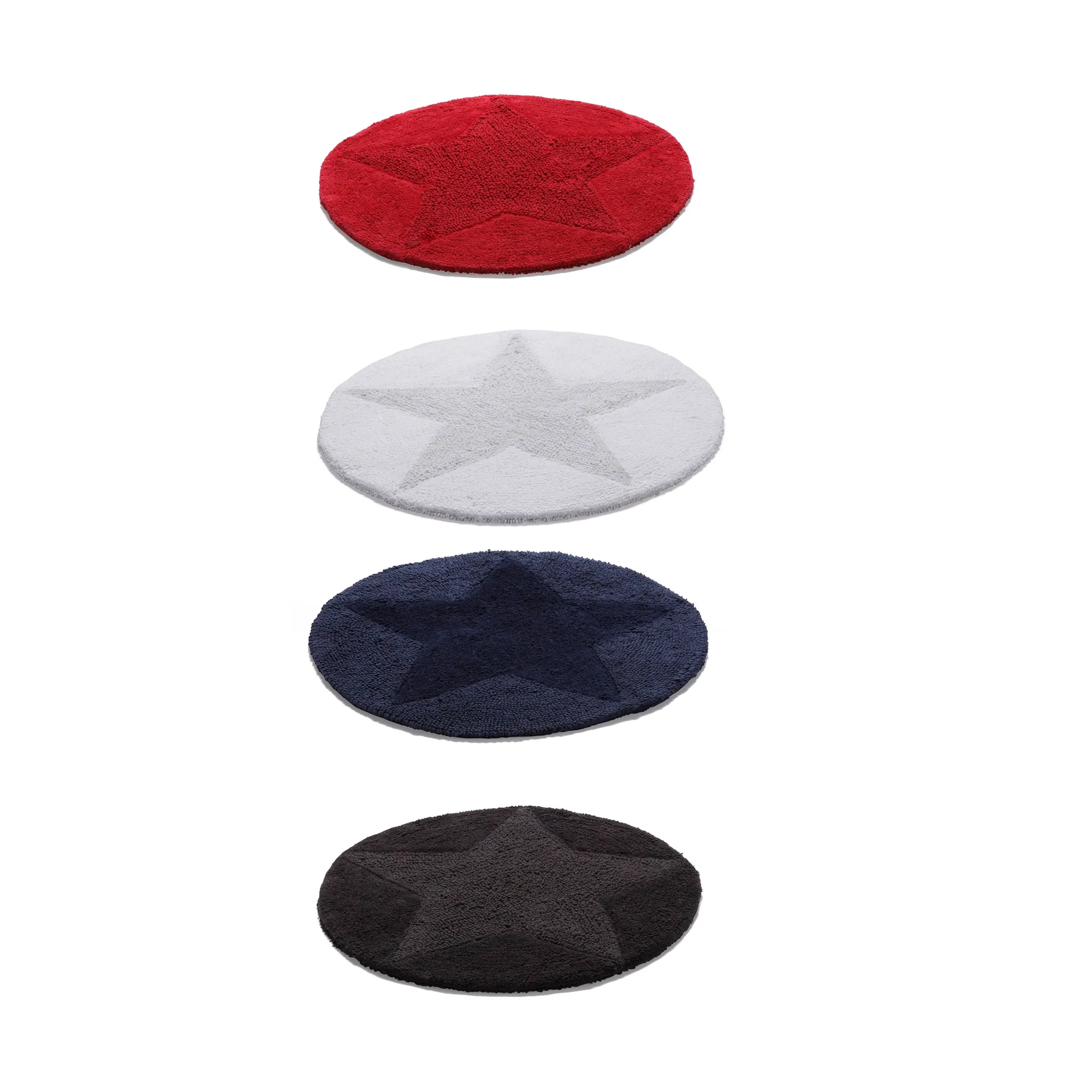 Tapis Star rond, blanc Etol Design
