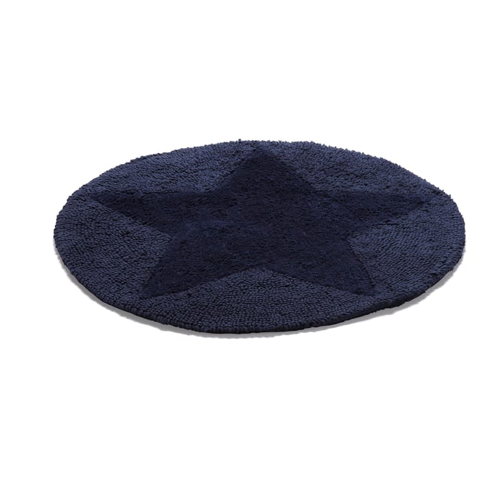 Tapis Star rond - bleu marine - Etol Design