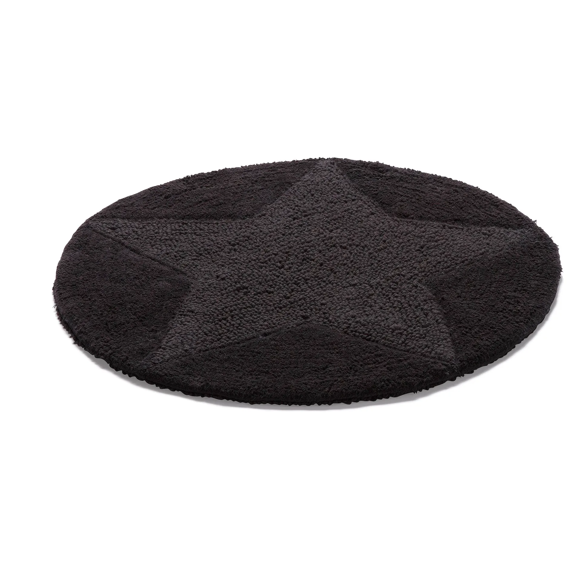 Tapis Star rond, noir Etol Design