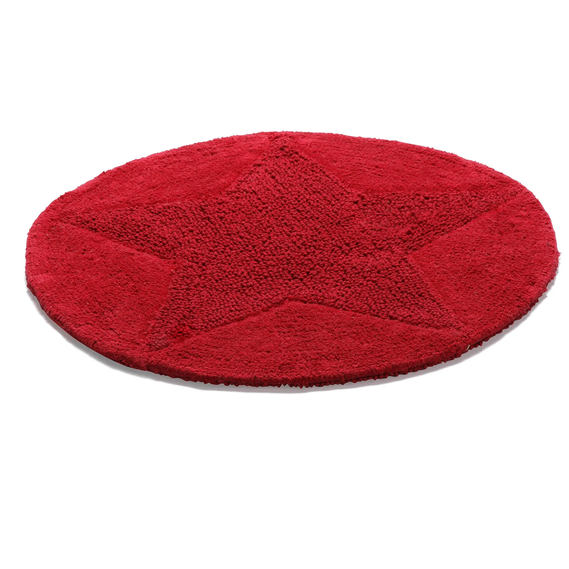Tapis Star rond, rouge Etol Design
