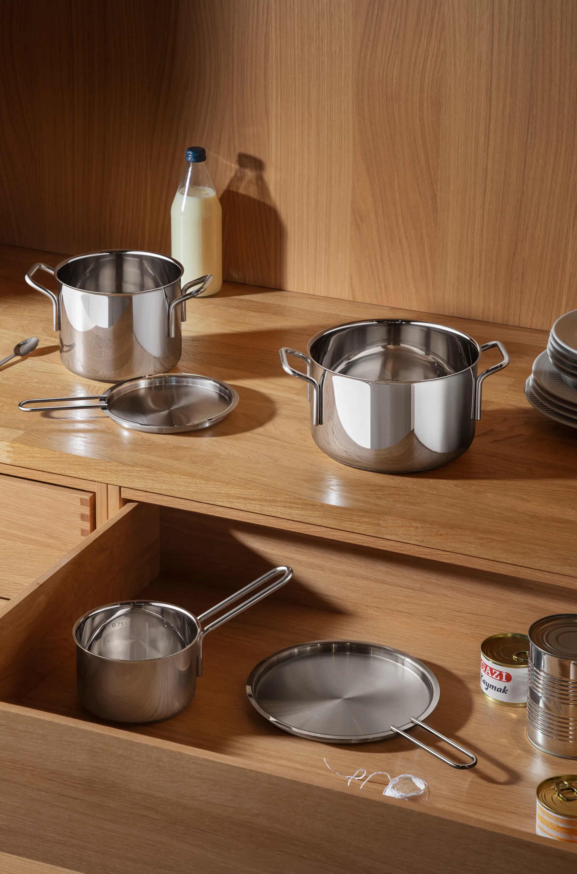 Casseroles Eva Trio Stainless Steel, 3 pièces, Acier inoxydable Eva Solo