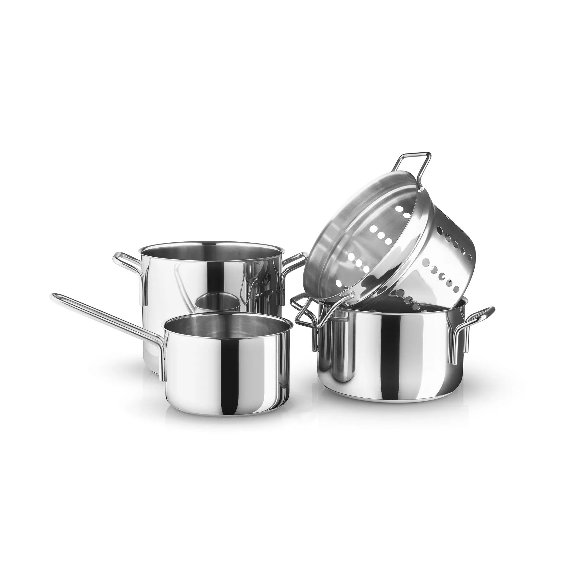 Casseroles Eva Trio Stainless Steel, 4 pièces, Acier inoxydable Eva Solo
