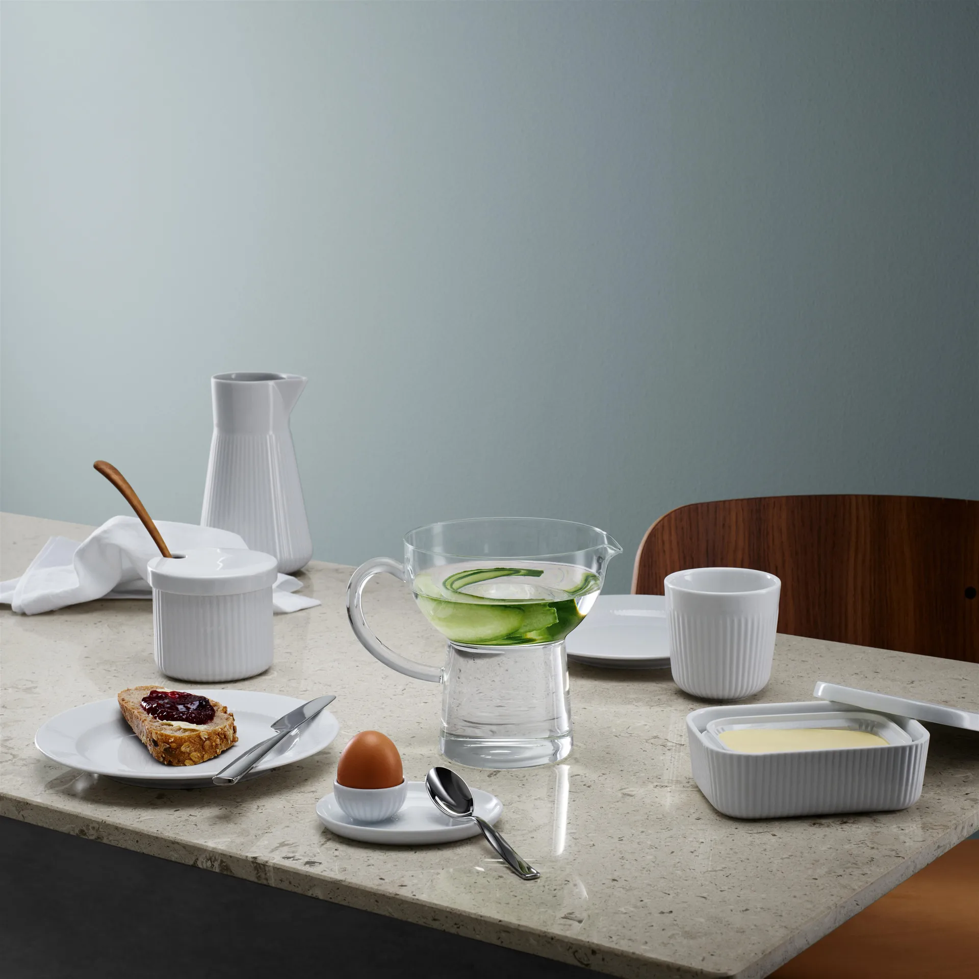 Coquetier Eva Trio Legio Nova, blanc Eva Solo