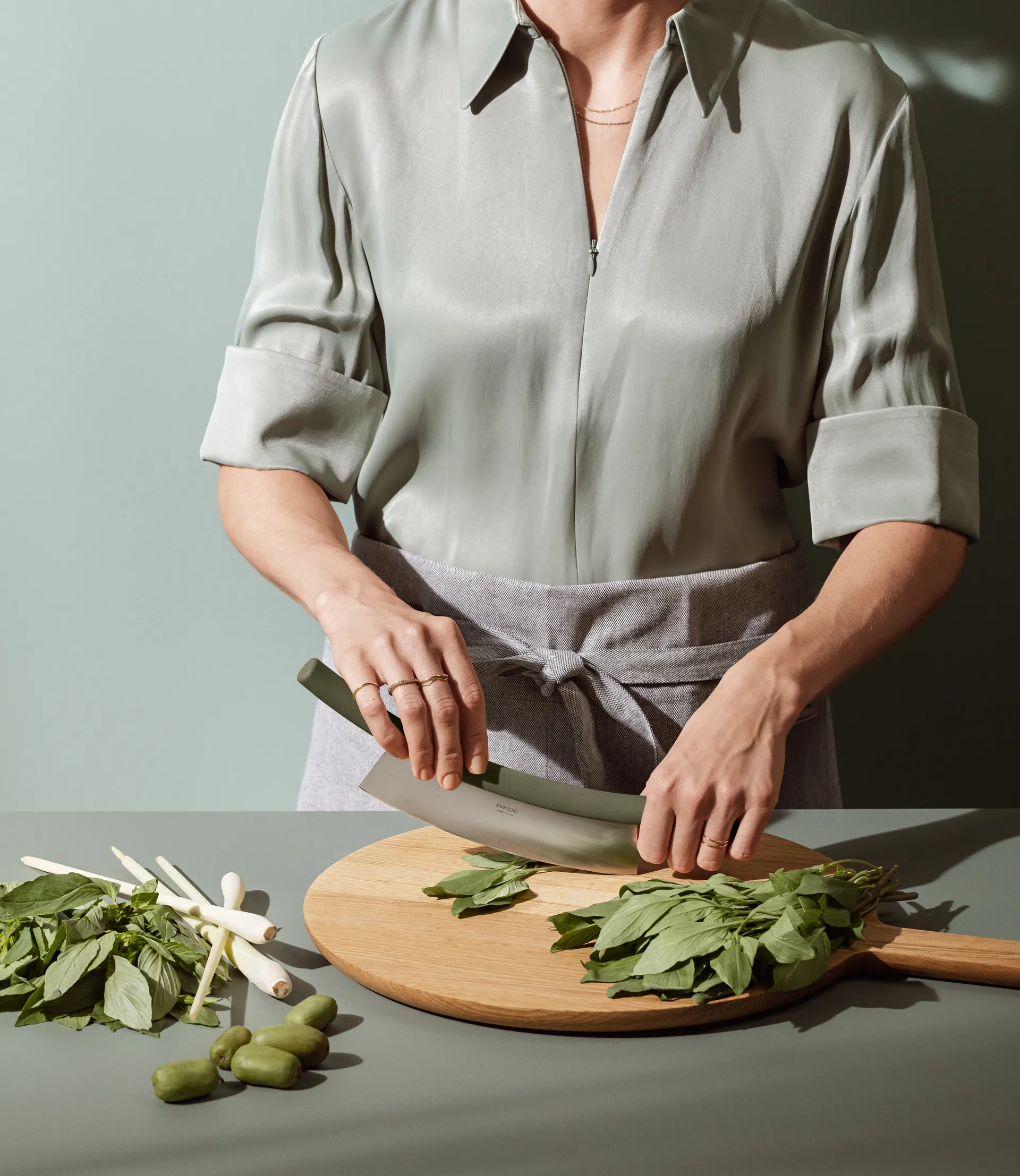 Couteau à herbes aromatiques Green Tool 30 cm, Vert Eva Solo