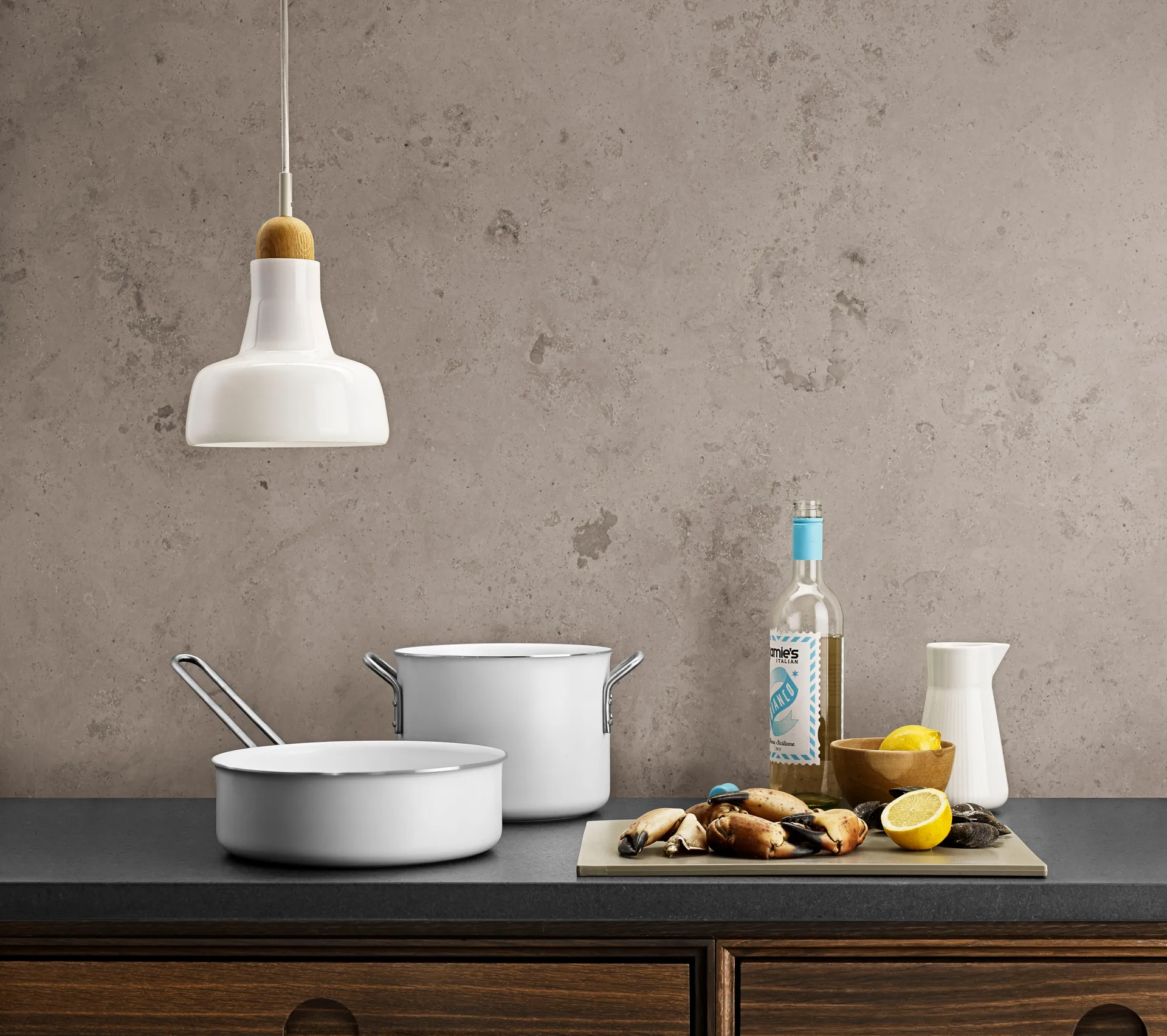 Eva Trio White Line marmite en céramique antiadhésive, 7 L Eva Solo