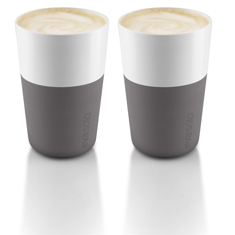 eva solo mug à café latte eva solo, lot de 2 elephant grey