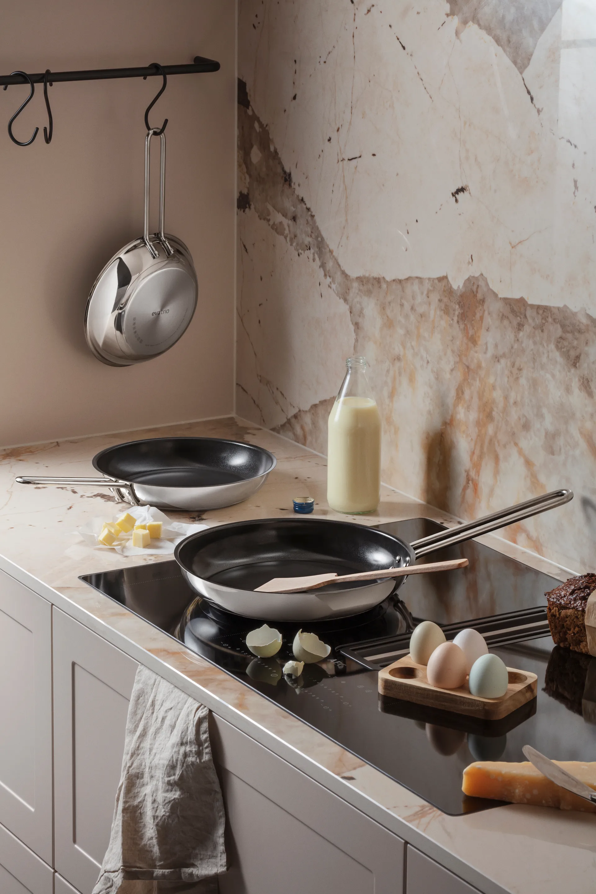 Poêle en céramique Eva Trio Stainless Steel Slip-Let, 24 cm Eva Solo