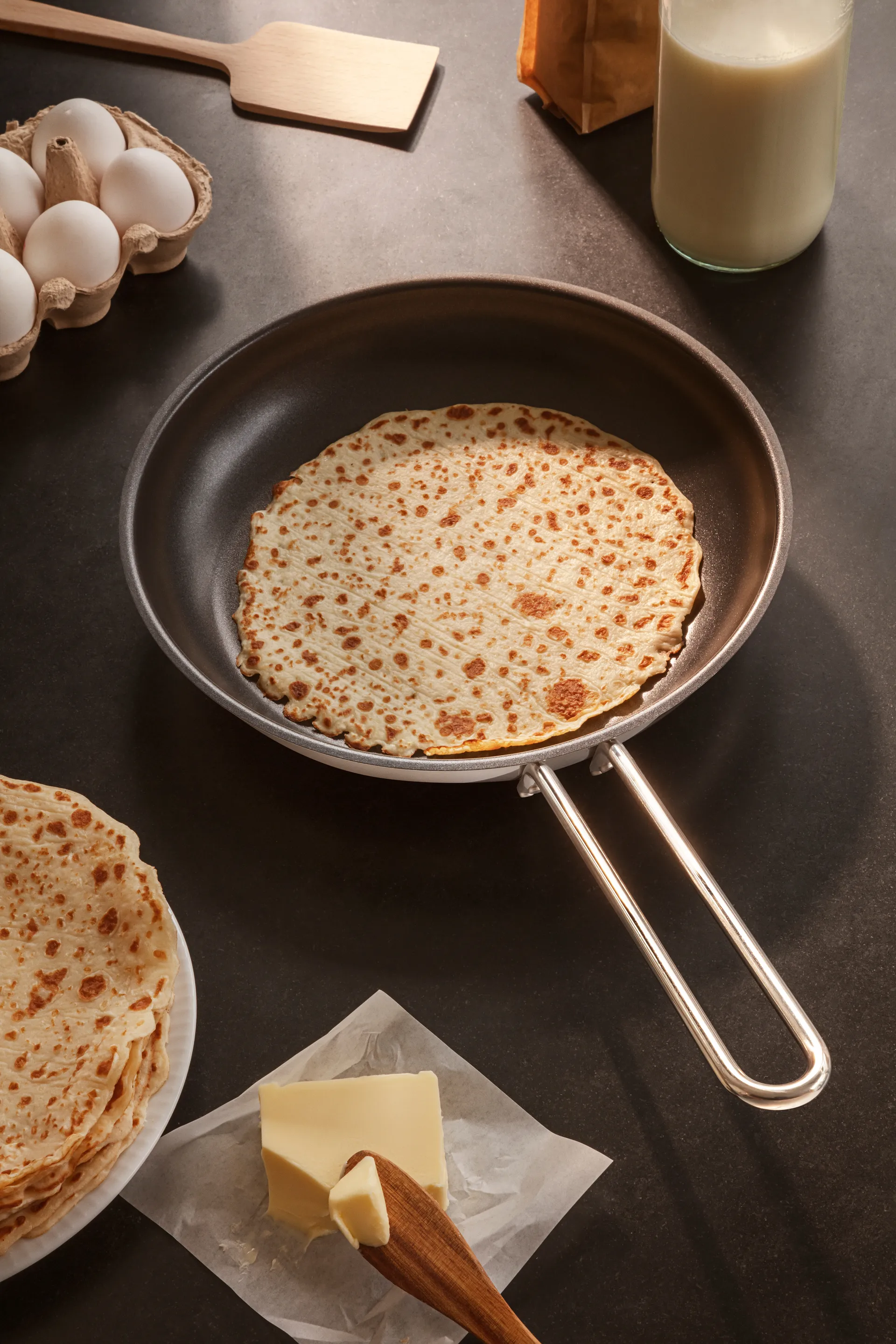 Poêle Eva Trio Stainless Steel Slip-Let, 28 cm Eva Solo