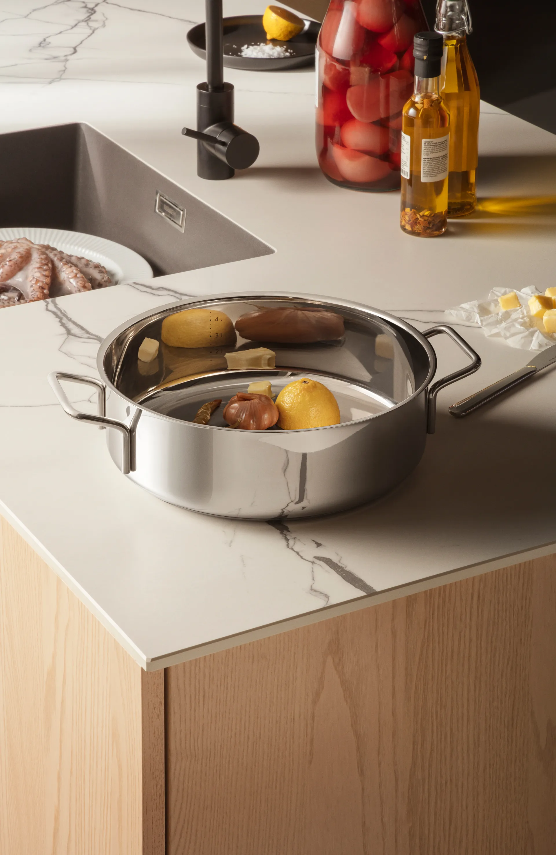 Sauteuse Eva Trio Stainless Steel avec 2 poignées, Ø28 cm Eva Solo