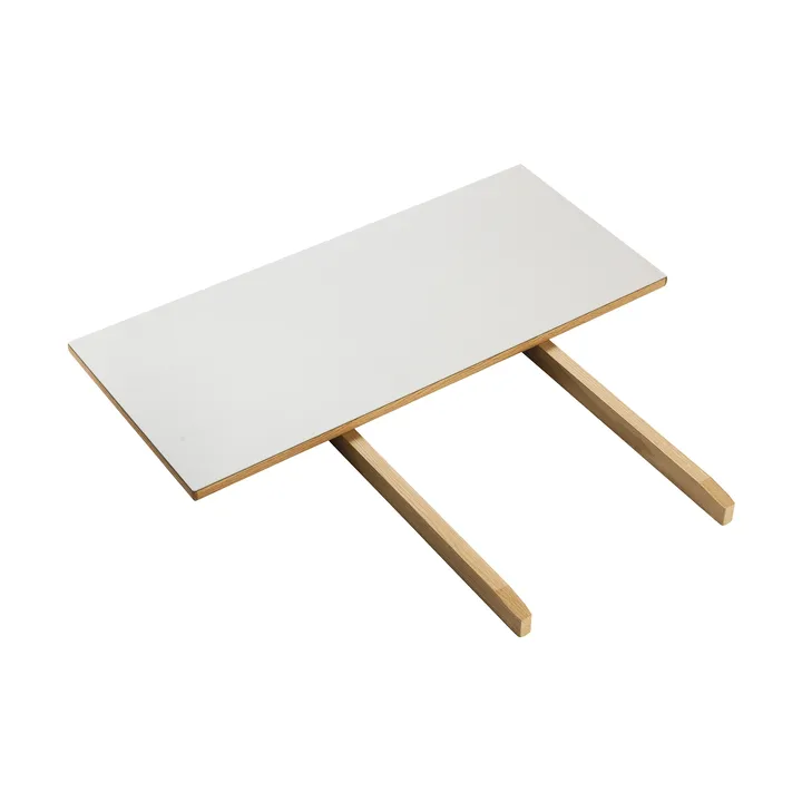 Allonge C35L 82x37 cm - Linoléum gris clair – chêne naturel, vernis à base d’eau - FDB Møbler