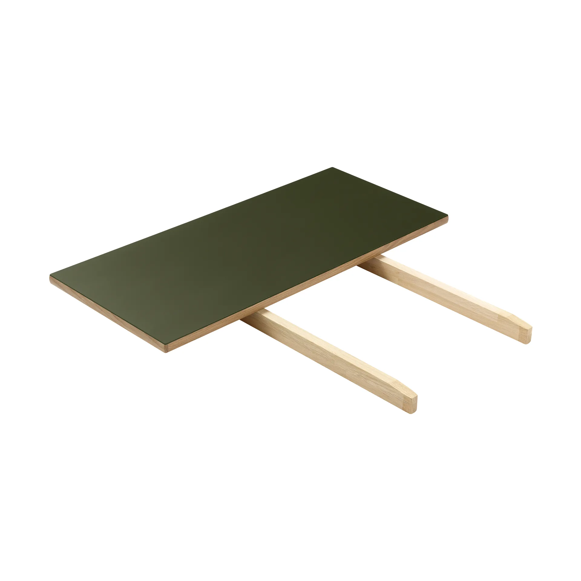 Allonge C35L 82x37 cm, Linoléum olive – chêne naturel, vernis à base d’eau FDB Møbler