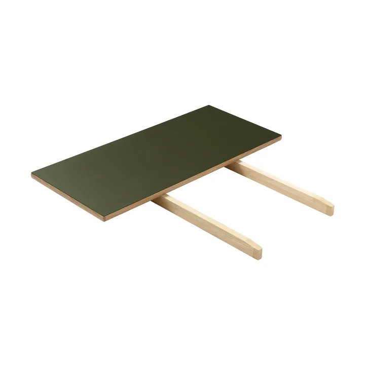 Allonge C35L 82x37 cm - Linoléum olive – chêne naturel, vernis à base d’eau - FDB Møbler