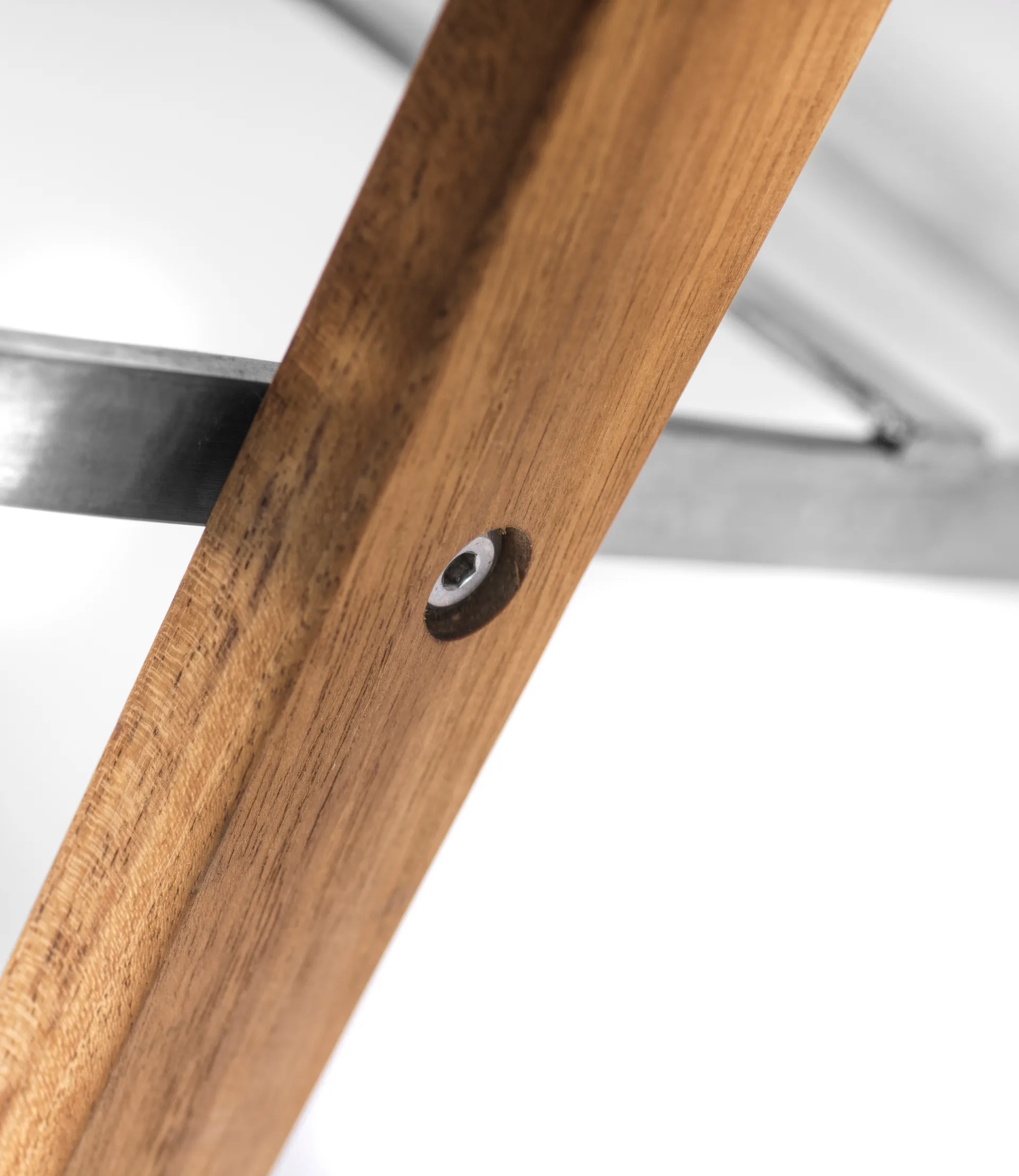 Banc de balcon M24 Lilleø, Teck-acier inoxydable FDB Møbler