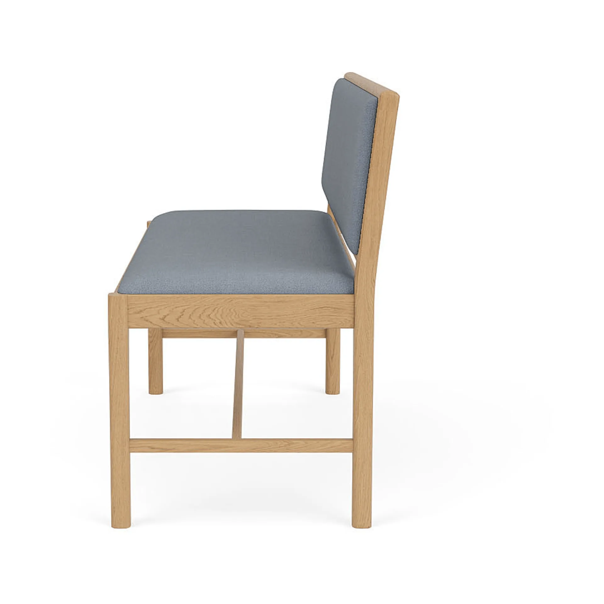 Banc J176 Sønderborg, Chêne laqué-ploegwool blue FDB Møbler