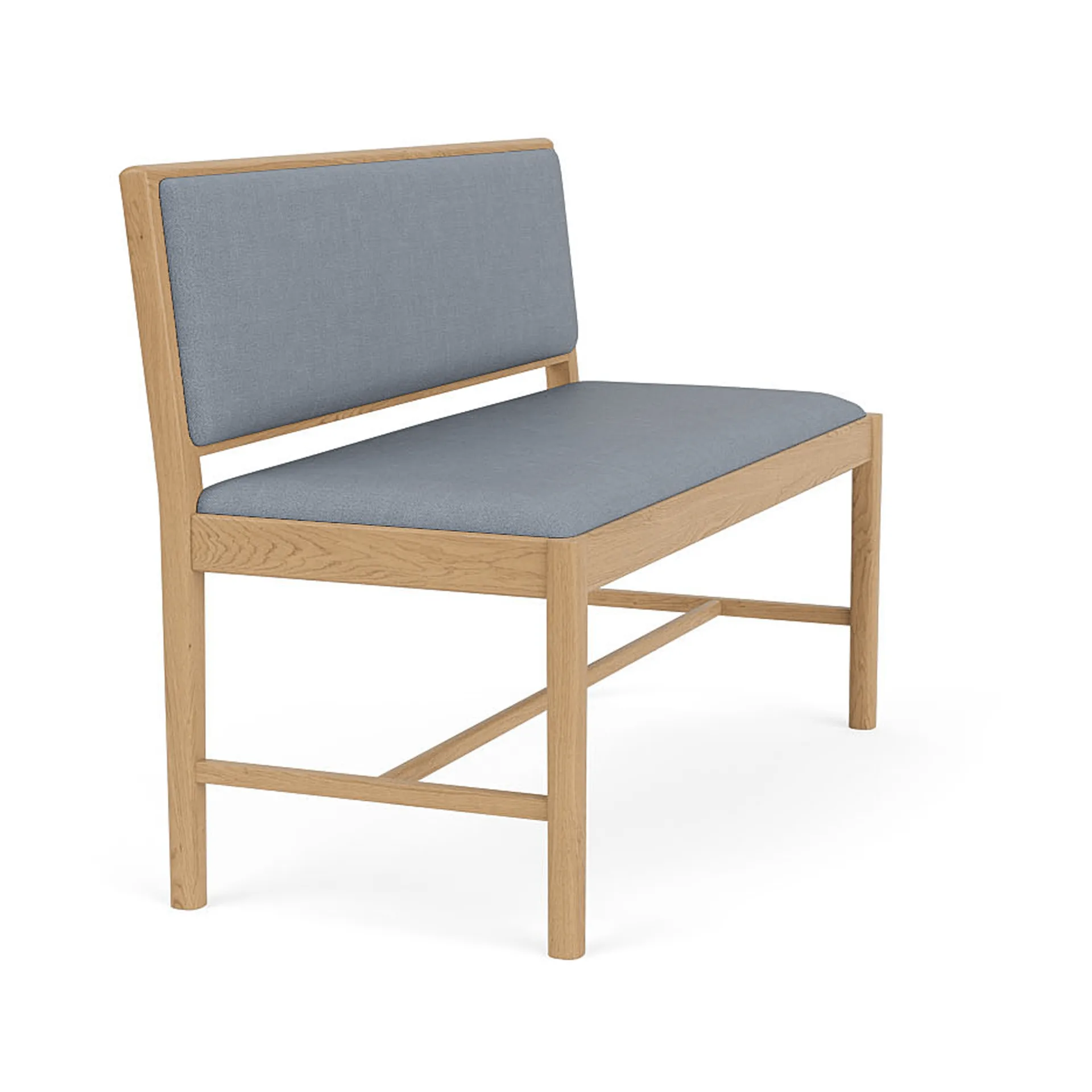Banc J176 Sønderborg, Chêne laqué-ploegwool blue FDB Møbler