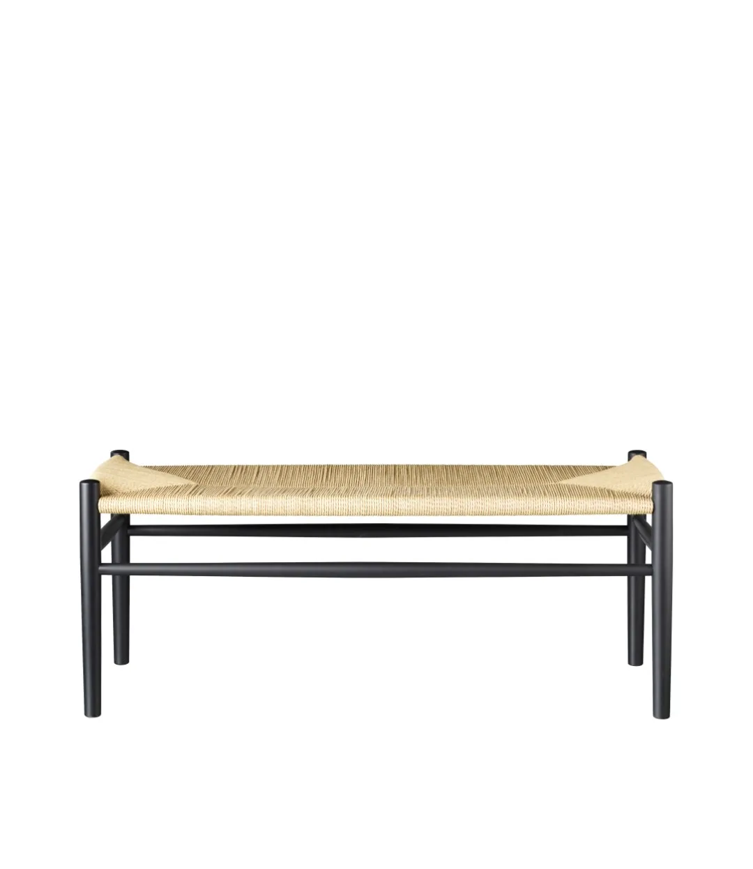 Banc J83B RAL 9005 gloss 10, Beech black painted-nature FDB Møbler