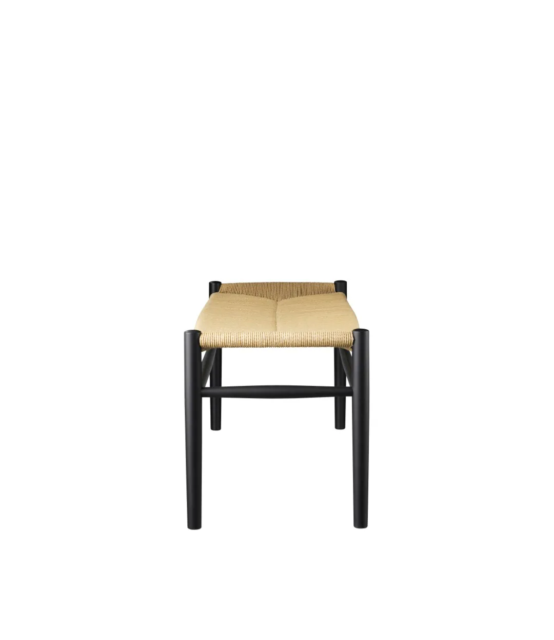 Banc J83B RAL 9005 gloss 10, Beech black painted-nature FDB Møbler