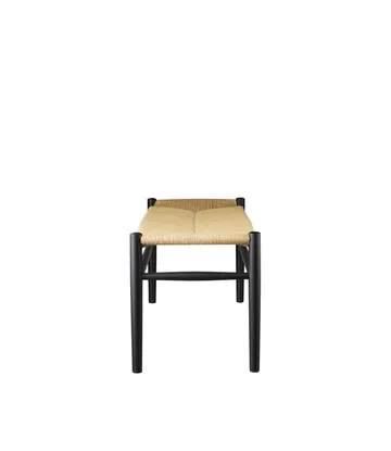 Banc J83B RAL 9005 gloss 10 - Beech black painted-nature - FDB Møbler