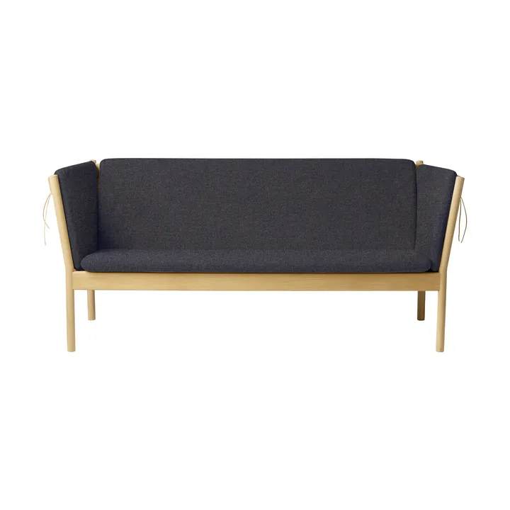 Canapé J149 - Tissu gris foncé-chêne laqué, 3 places - FDB Møbler