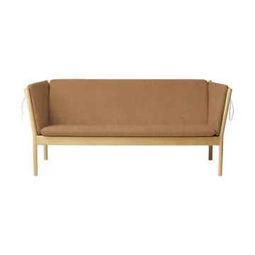 Canapé J149 - Tissu marron-chêne laqué, 3 places - FDB Møbler