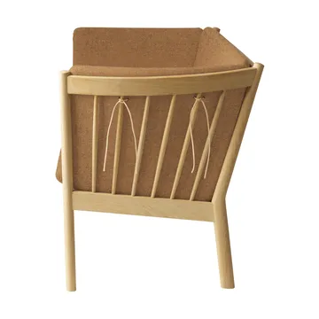 Canapé J149 - Tissu marron-chêne laqué, 3 places - FDB Møbler