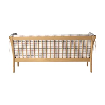 Canapé J149 - Tissu rouge-chêne laqué, 3 places - FDB Møbler