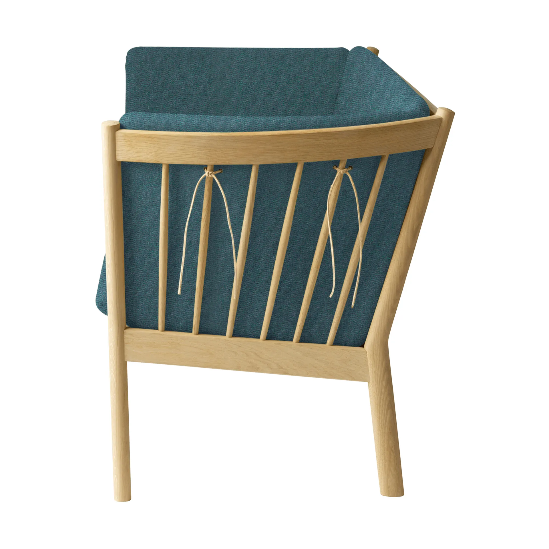 Canapé J149, Tissu vert-chêne laqué, 3 places FDB Møbler