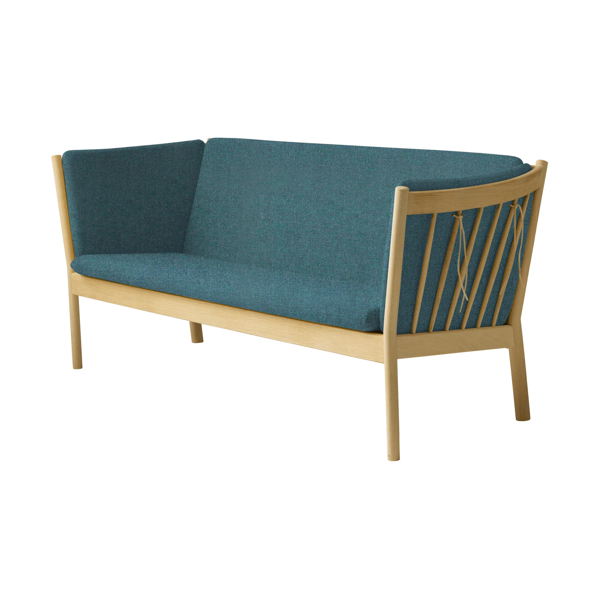 Canapé J149, Tissu vert-chêne laqué, 3 places FDB Møbler
