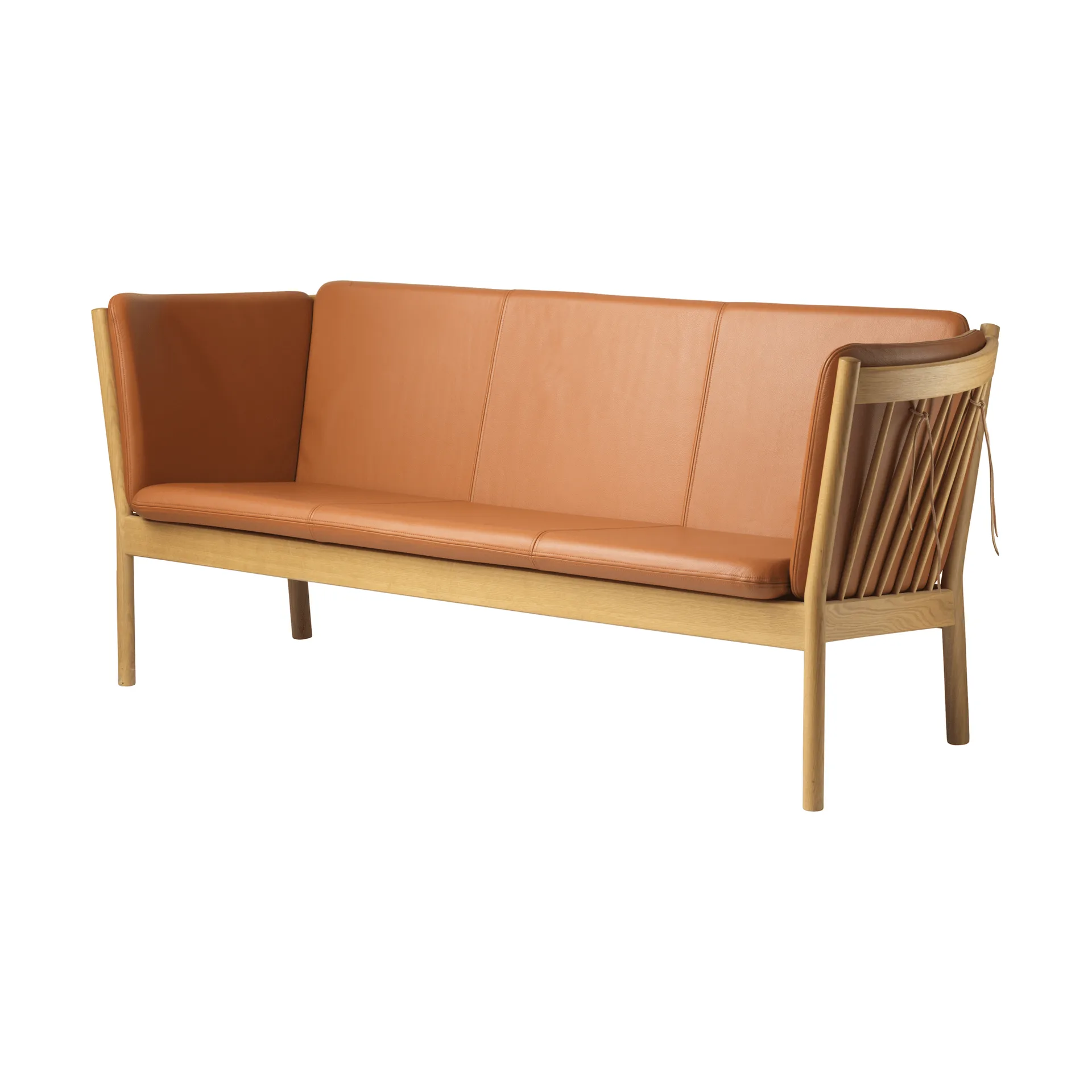 Canapé L45 MK154, Chêne laqué-cuir cognac FDB Møbler