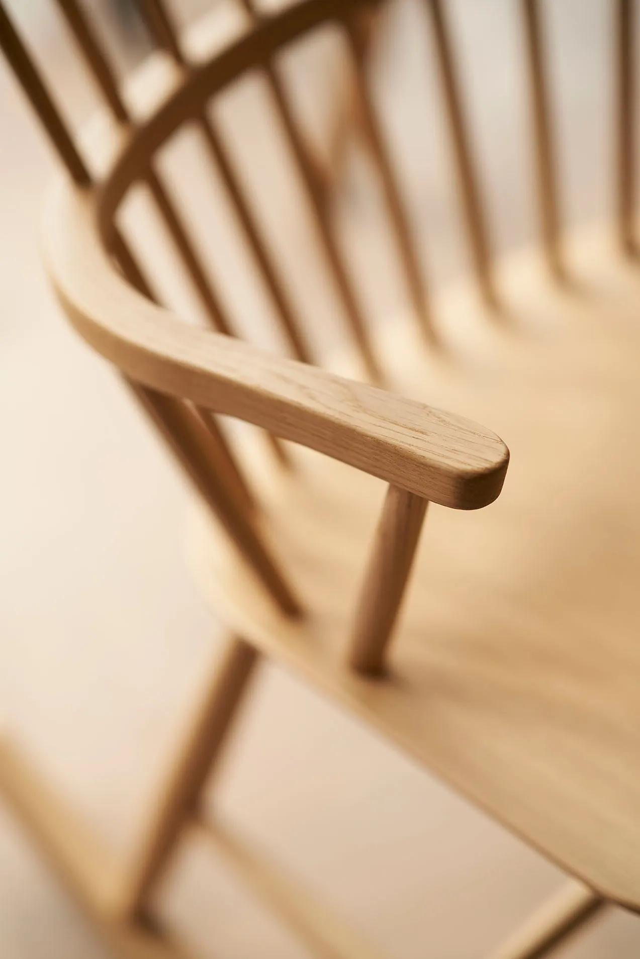 Chaise à bascule J52G, Chêne naturel, huilé FDB Møbler