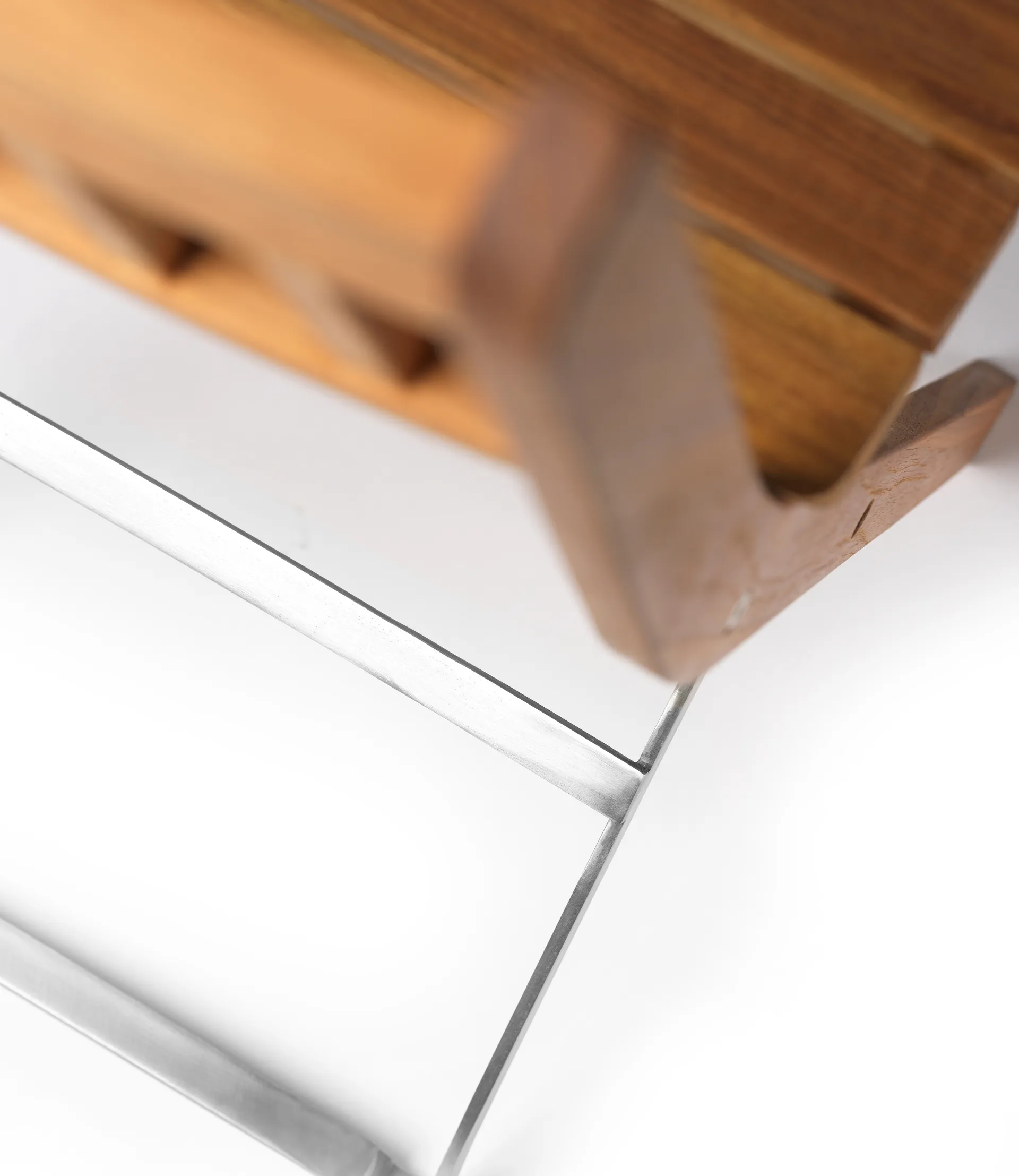 Chaise de balcon M23 Lilleø, Teak-acier inoxydable FDB Møbler