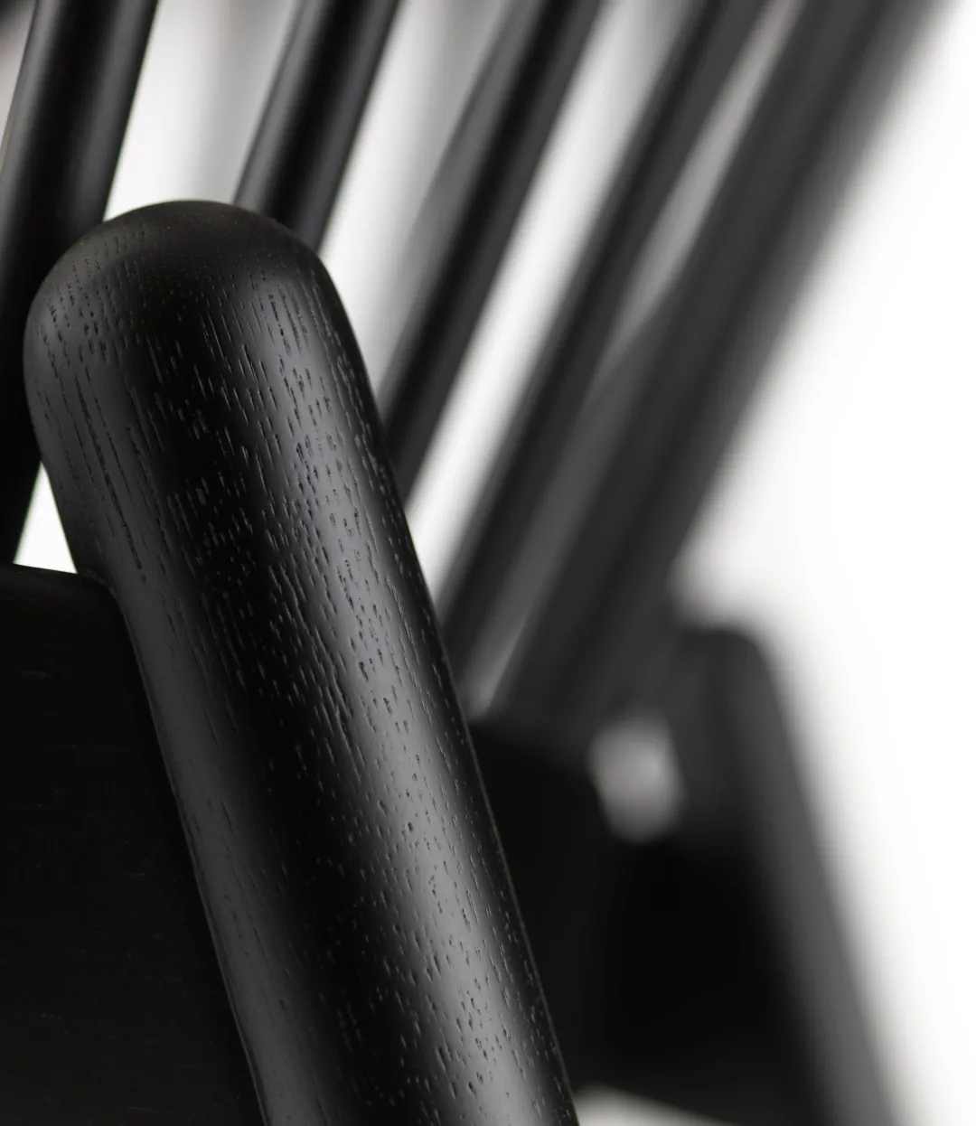 Chaise J166 Jørna, Oak black painted-red diced FDB Møbler