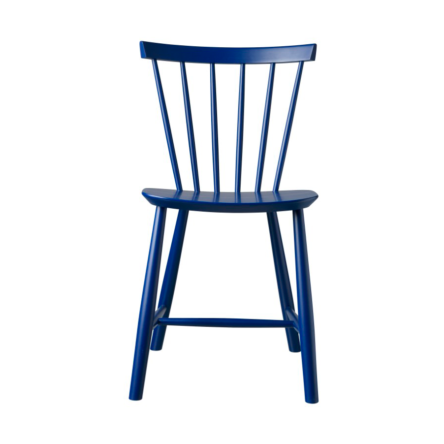 FDB Mobler Chaise J46 Beech dark blue painted | Design Scandinave | Chaises | Bleu