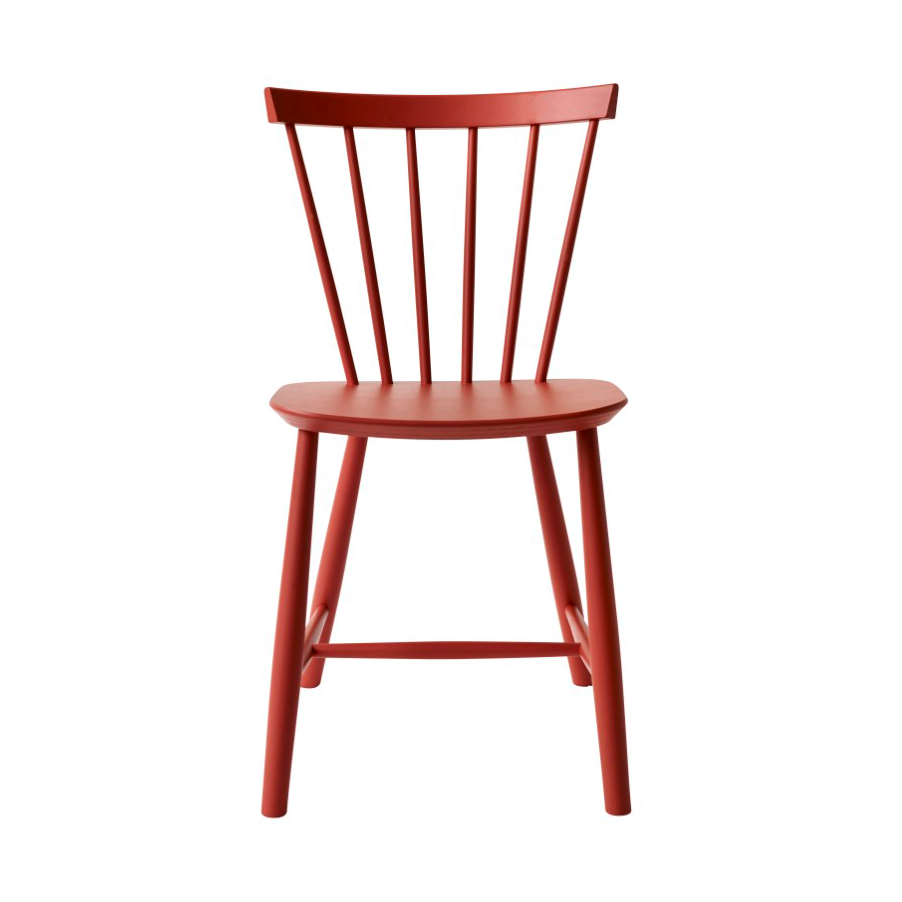 FDB Mobler Chaise J46 Beech red painted | Design Scandinave | Chaises | Rouge