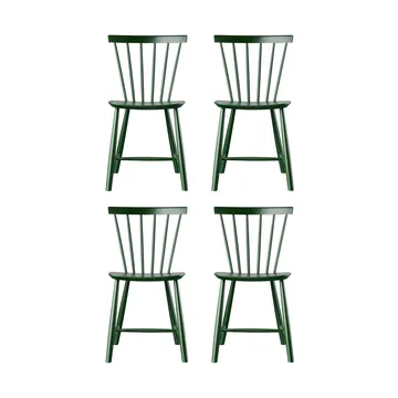Chaise J46, Hêtre bottle green peint, 4-pack - FDB Møbler