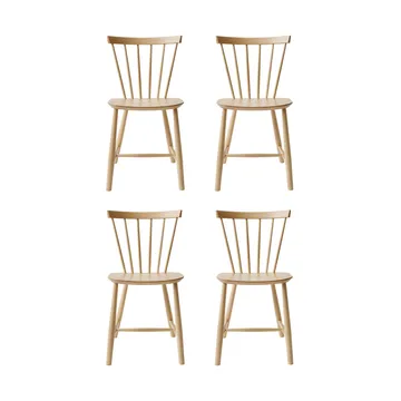 Chaise J46, Hêtre nature laqué, 4-pack - FDB Møbler
