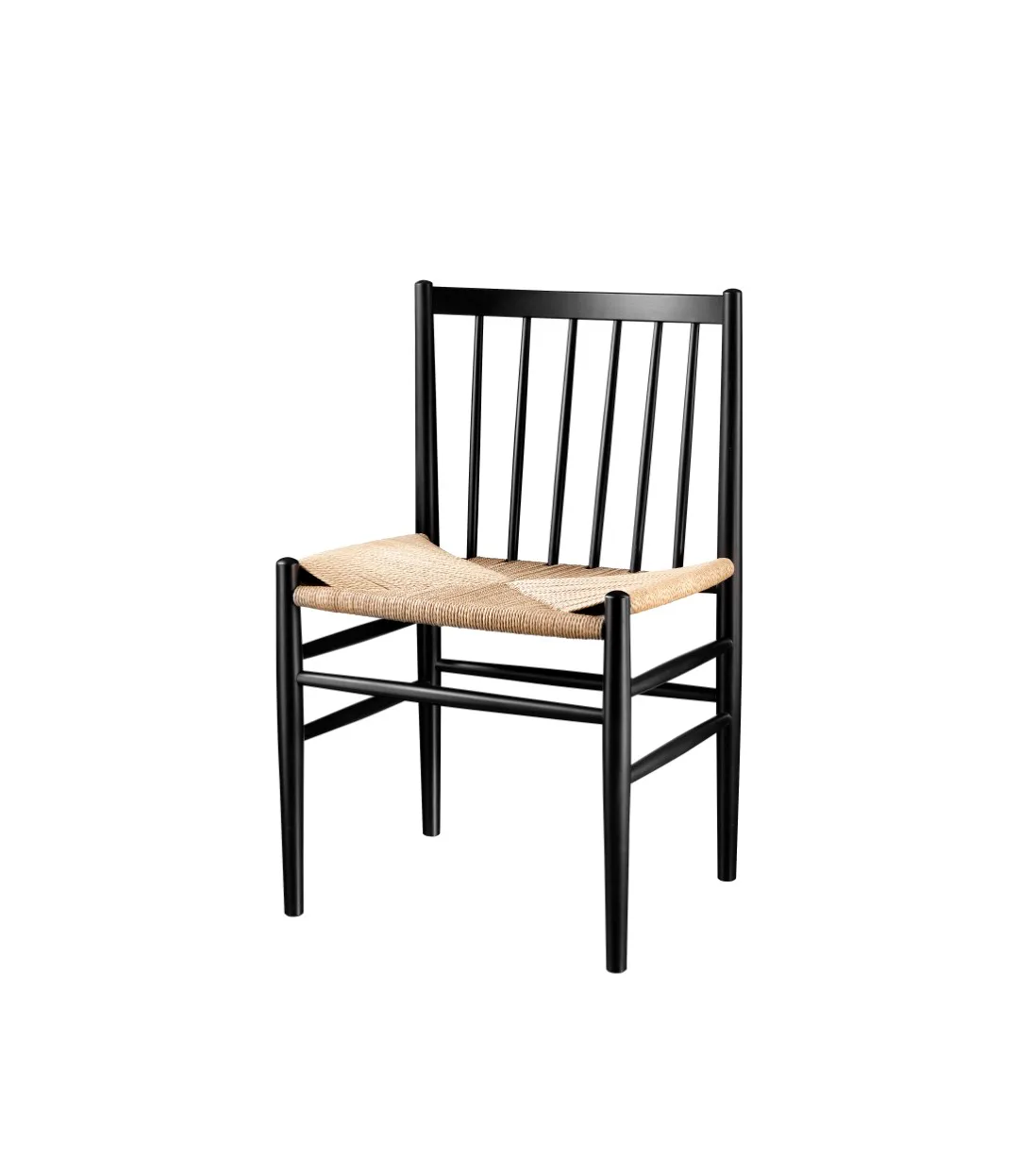Chaise J80, Beech black painted-nature FDB Møbler