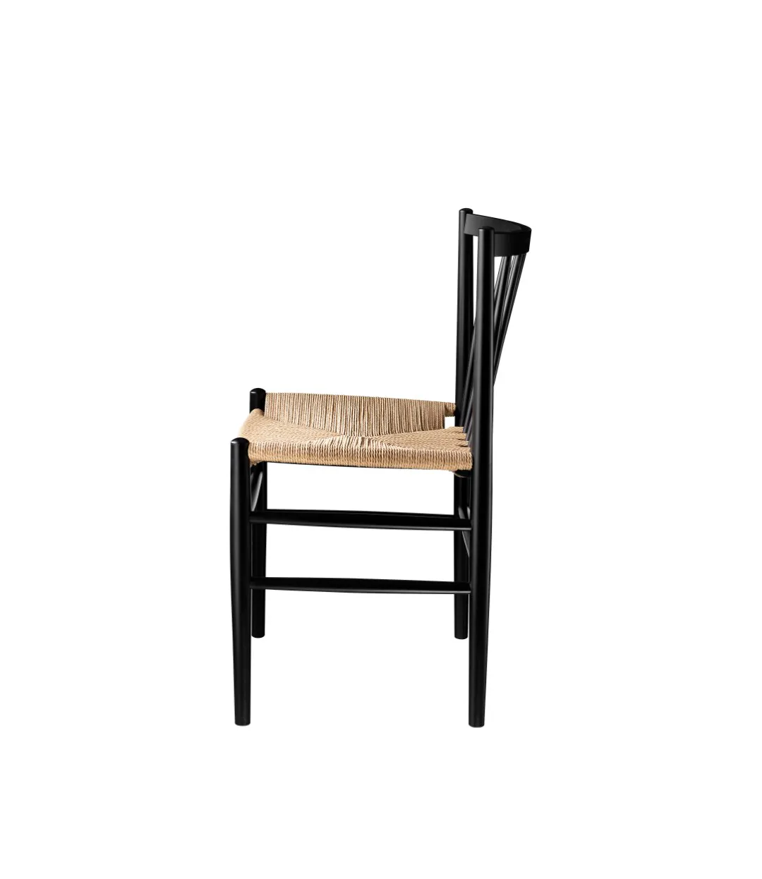 Chaise J80, Beech black painted-nature FDB Møbler