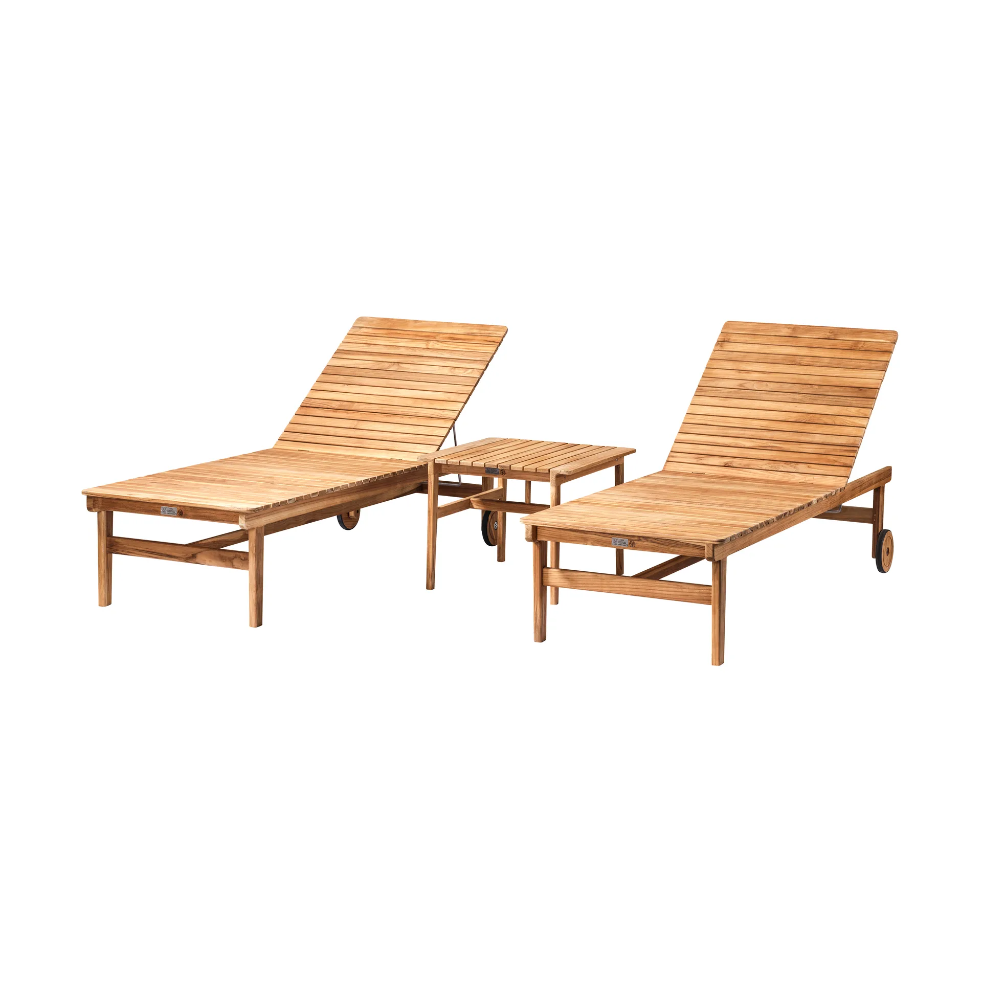 Chaise longue M8 Sammen, Teak-nature oiled FDB Møbler