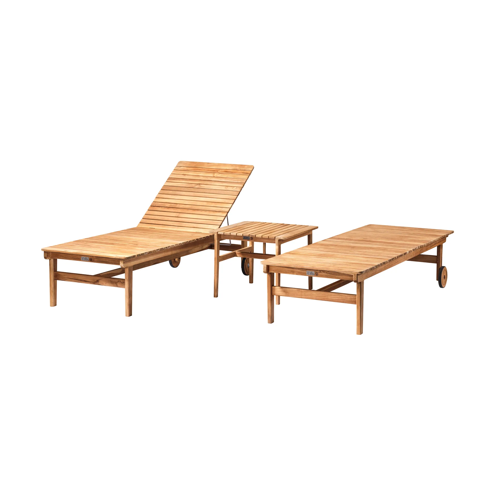Chaise longue M8 Sammen, Teak-nature oiled FDB Møbler