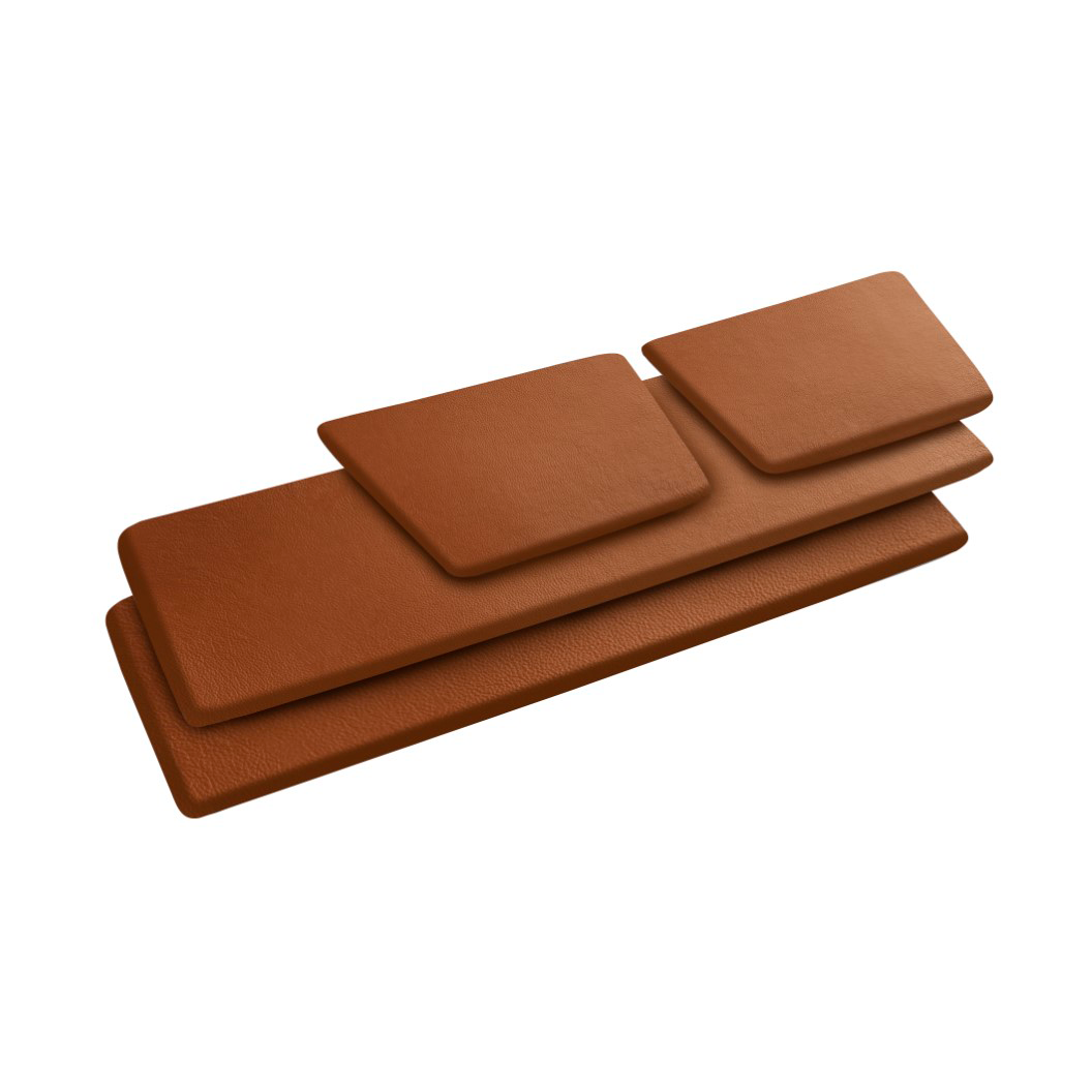 FDB Mobler Coussin d'assise J149 Cognac leather | Design Scandinave | Coussins de chaises | Marron